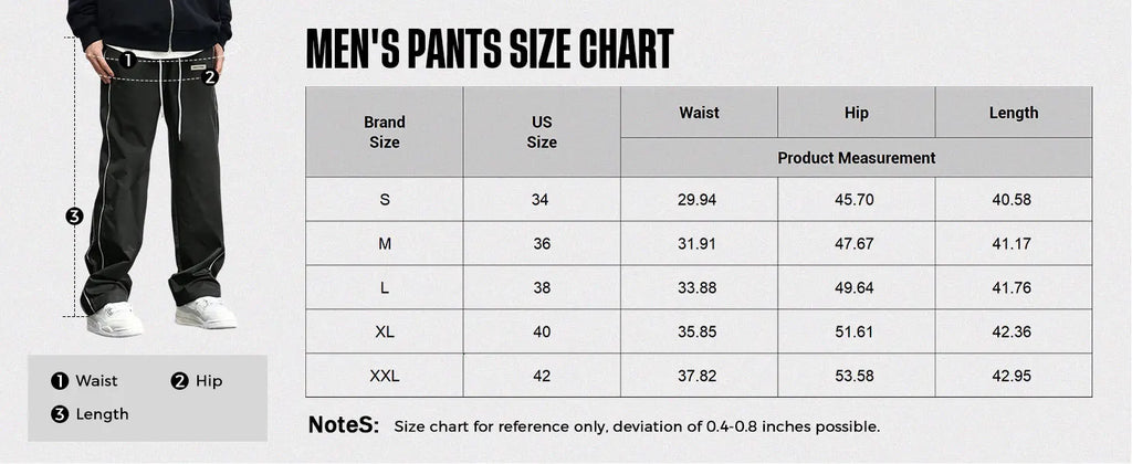 ZAFUL Men's Y2K Streetwear Baggy Track Pants Mid Waist Lightweight Casual Lounge Trousers with Drawstring Letter Pockets