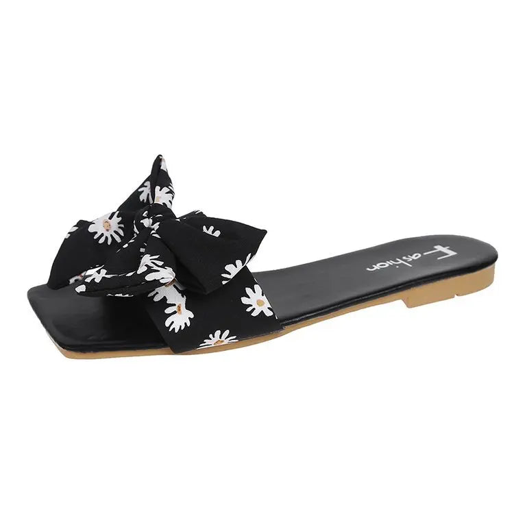 Summer New Casual Sandals Bow Cute Outdoor Slippers Women's Shoes