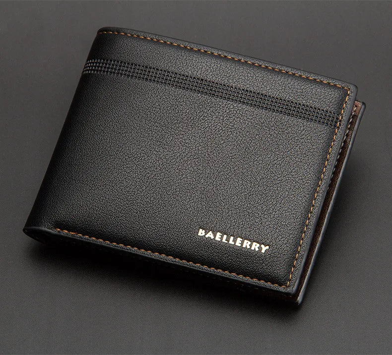 Name Customized New Men Wallets Card Holder High Quality Male Purse PU Leather Business Men Wallets Carteria