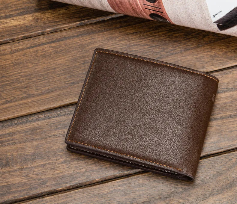 Name Customized New Men Wallets Card Holder High Quality Male Purse PU Leather Business Men Wallets Carteria