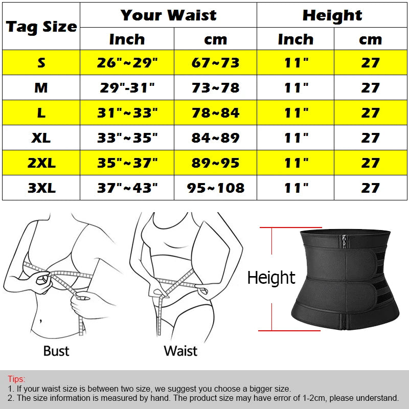 Women Waist Trainer Neoprene Body Shaper Belt Slimming Fajas Belly Reducing Shaper Tummy Sweat Shapewear Workout Shaper Corset