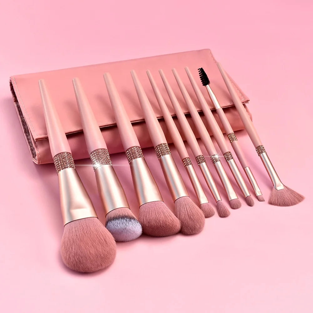 Wholesale Professional Vegan Makeup Brush Set 10-Piece Custom Logo Brochas De Maquillaje with Private Label
