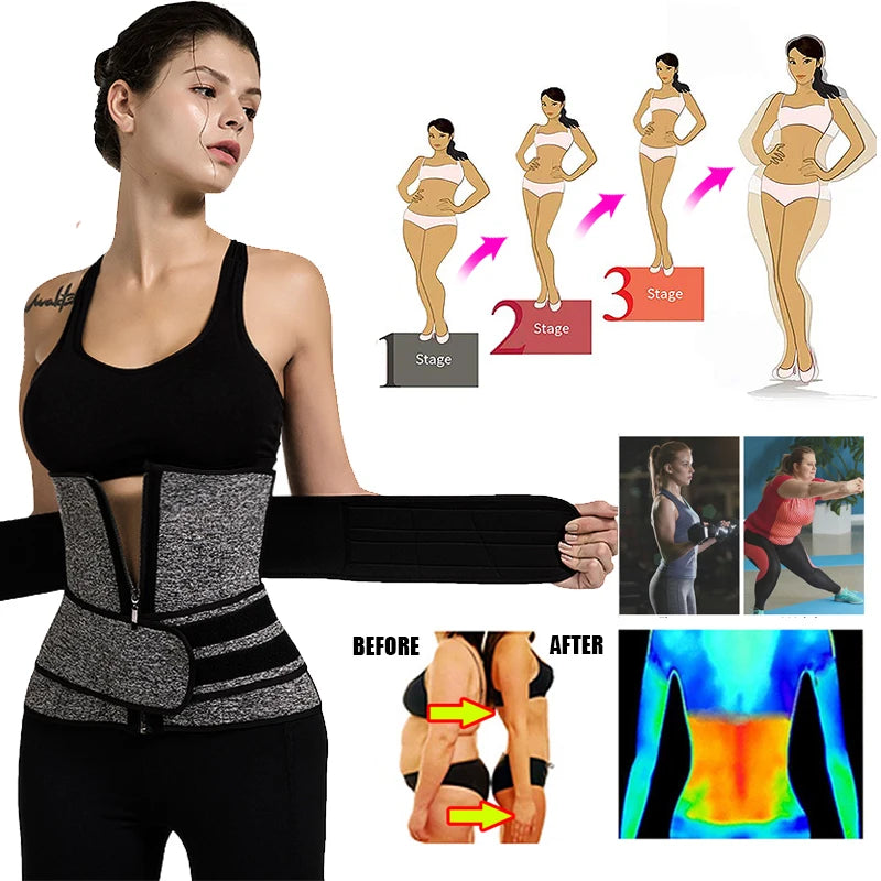 Women Waist Trainer Neoprene Body Shaper Belt Slimming Fajas Belly Reducing Shaper Tummy Sweat Shapewear Workout Shaper Corset