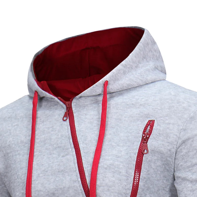 Spring Autumn 2020 Men's Sweat Suit Set Tracksuit Men Outfit Full Sleeve Tops with Hood Outdoor Sport Wear Men's Hooded Suit