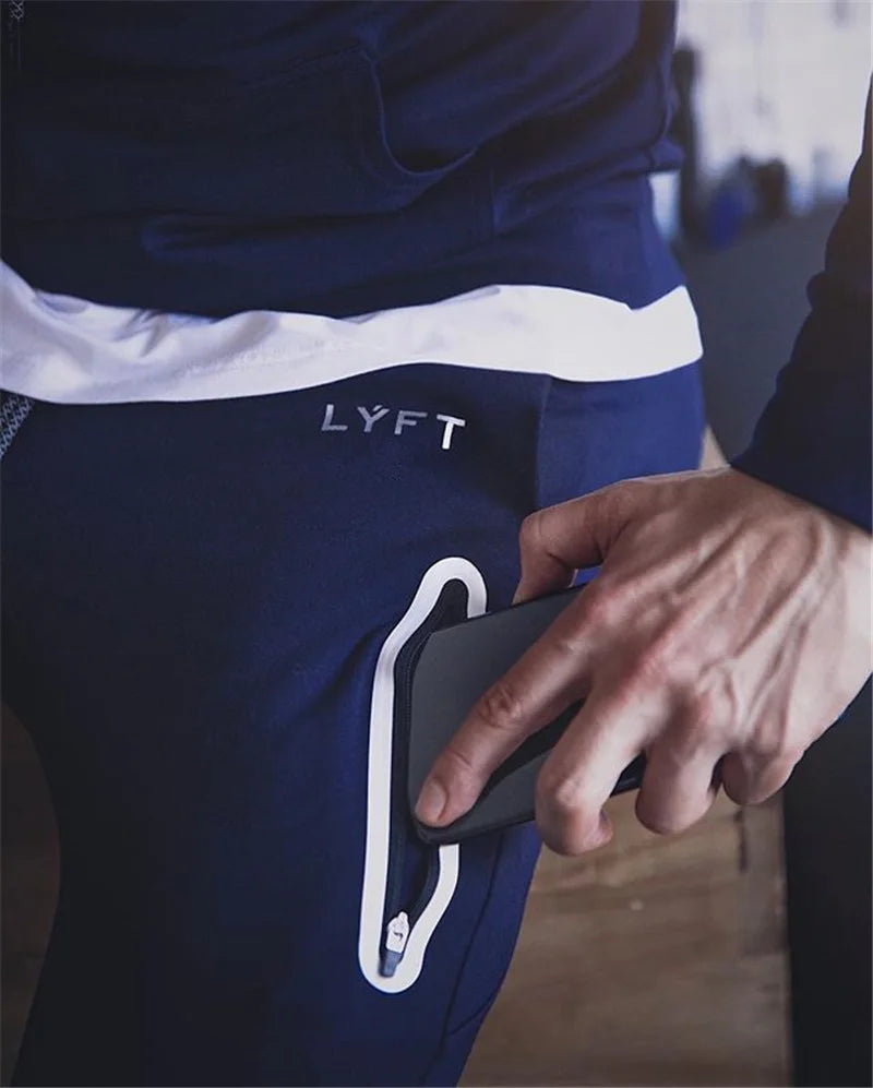 JAPAN Brand Joggers Men Sweatpants Gym Running Pants Mens Fitness Bodybuilding Gym Men Jogging Pants Zipper Sweatpants Trousers