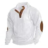 Fashion Solid Color Men's Hoodies Non Hooded Corduroy Hoodies Men High Quality Winter Stand-up Collar Hoodies