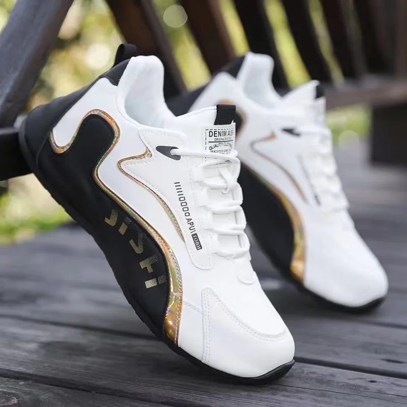 Men's Shoes with Waterproof and Anti slip Leather Surface, Trendy and Versatile, Autumn Men's Sports and Leisure Shoes