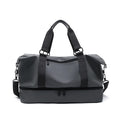 Tomic New PU Sports Fitness Bag Men Separate Compartments Wet Dry Items 30-40L Backpack Hand-held Short-trip Travel Bag