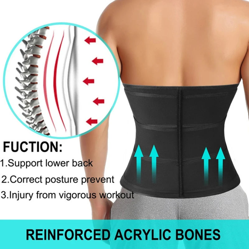 Men Waist Trainer Trimmer Belt for Weight Loss Neoprene Body Shaper Sauna Workout Sweat Belly Belt with Double Straps Shapewear