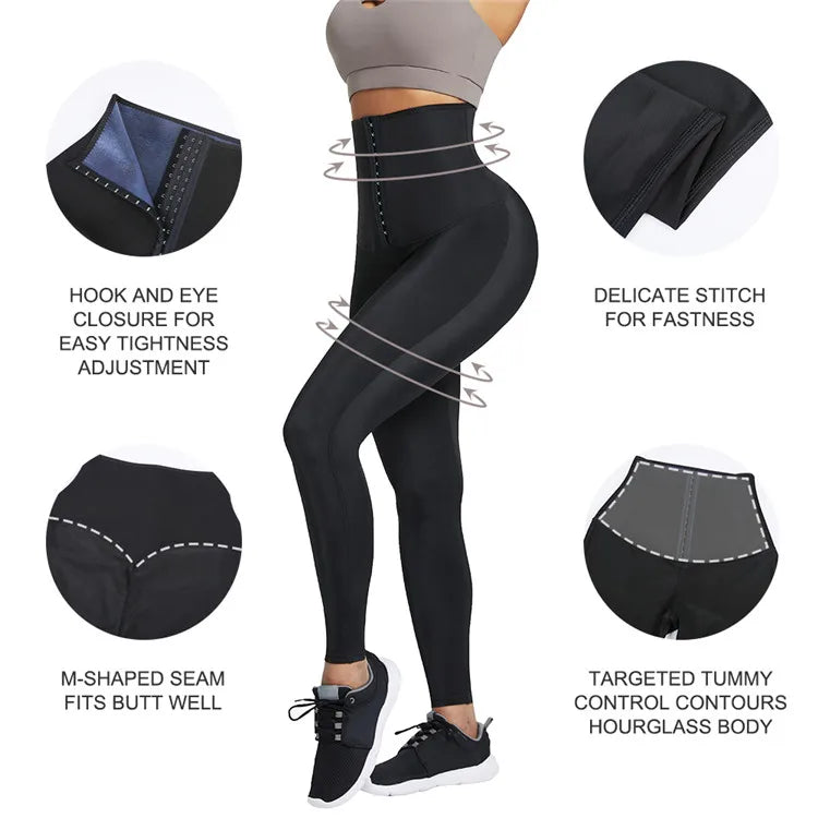 HEXIN New Waist Belt and Gym Leggings Abdominal Tummy Control Butt Lifter Waist Trianer Neoprene Pants