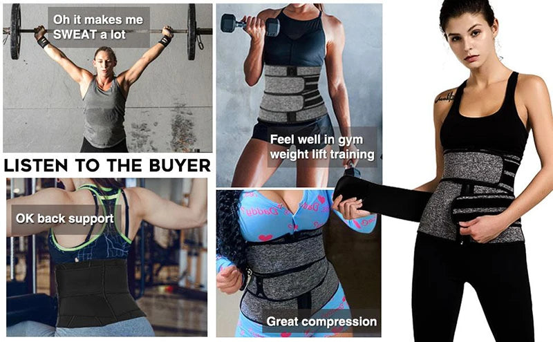 Women Waist Trainer Neoprene Body Shaper Belt Slimming Fajas Belly Reducing Shaper Tummy Sweat Shapewear Workout Shaper Corset