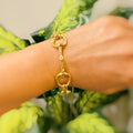 Women's Equestrian Link Chain Bracelet - Gold Fashion Jewelry