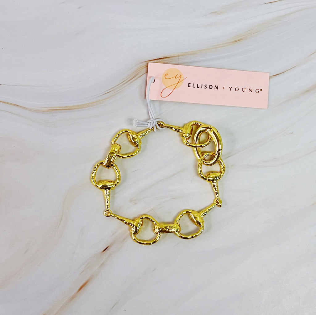 Women's Equestrian Link Chain Bracelet - Gold Fashion Jewelry
