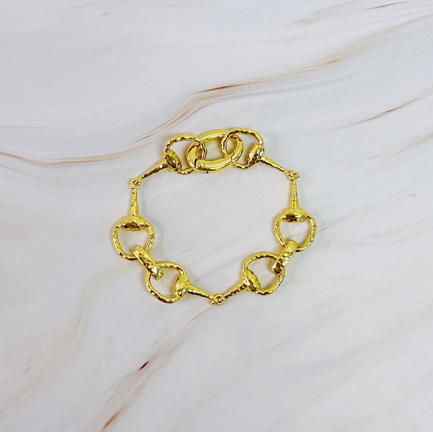 Women's Equestrian Link Chain Bracelet - Gold Fashion Jewelry