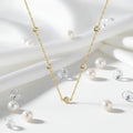 Moissanite bubble set necklace 925 Sterling Silver Moissanite