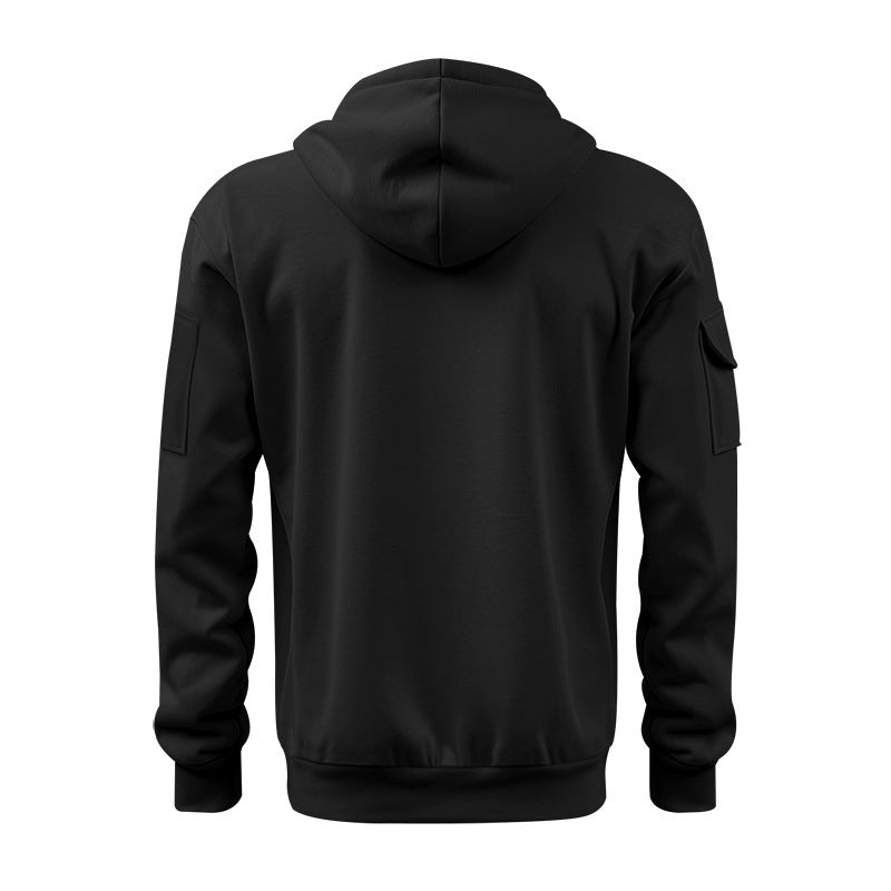Cross-border Autumn and Winter Sports Sweater suit Men's Multi-pocket Zipper Hoodie Sportswear suit Sweater Light Plate