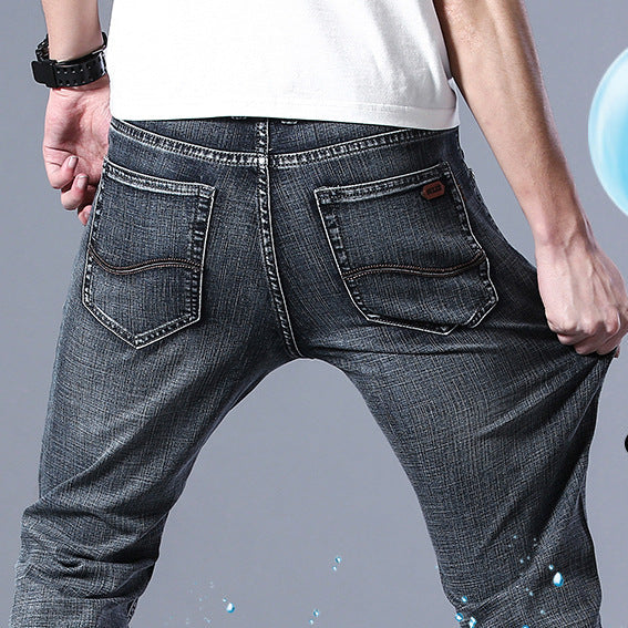 Su Lee Men's Jeans Spring and Summer New Straight Loose Business Elastic Versatile Long Pants Men's Cross-Border Men's Pants