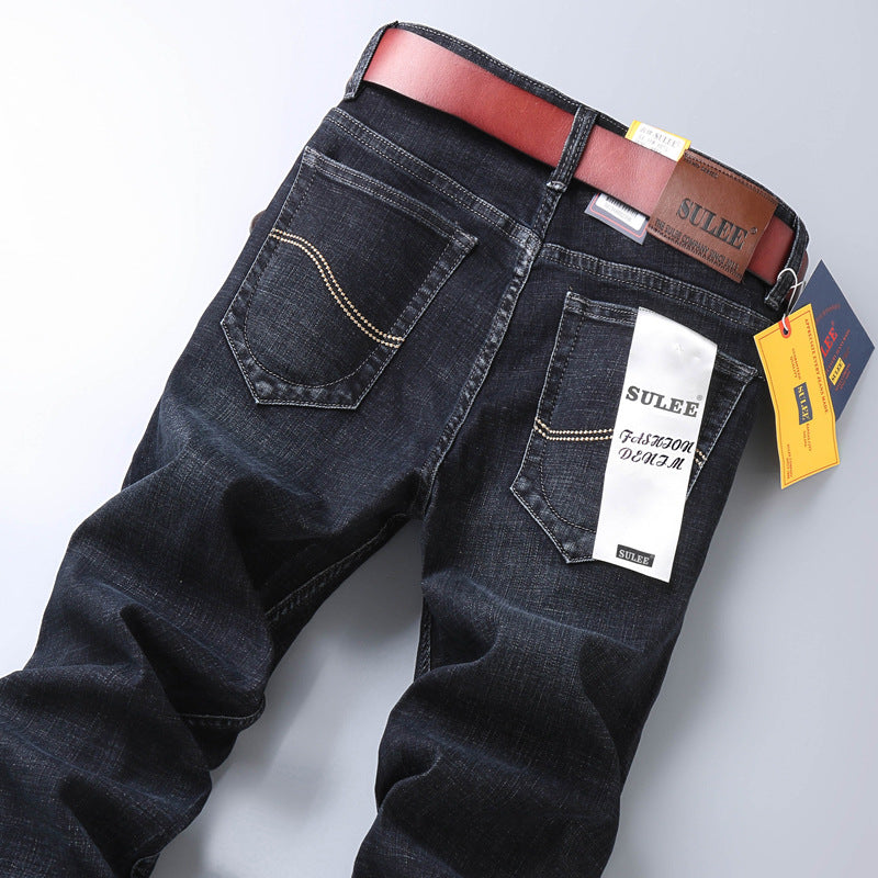 Su Lee Men's Jeans Spring and Summer New Straight Loose Business Elastic Versatile Long Pants Men's Cross-Border Men's Pants