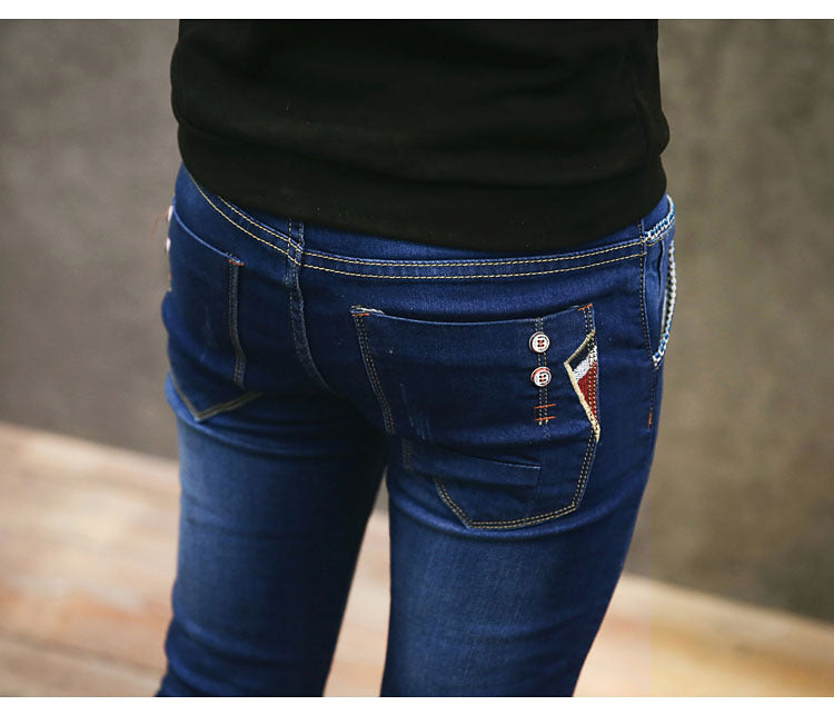 Summer Thin Jeans Men's Korean Style Slim-fit Youth Casual Nostalgic Stretch Handsome Trendy Brand Skinny Pants