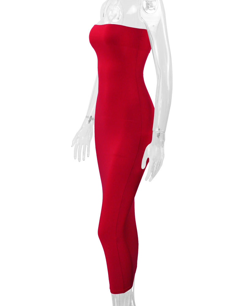 2026 European and American Cross-Border Autumn and Winter Dresses for Women  Sexy Backless Bodycon Dress