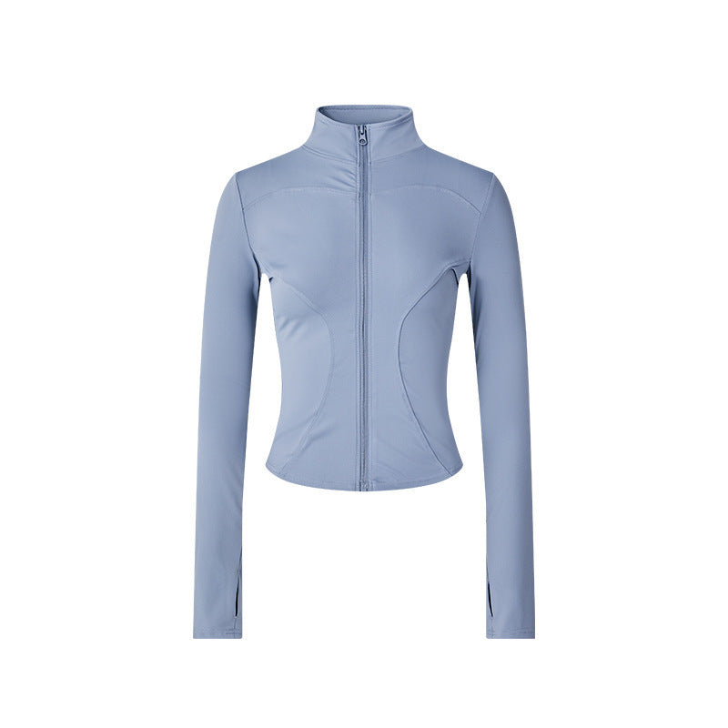Stand Collar Slimming Fitness Clothing Slimming Yoga Top Running Sports Jacket Pilates Training Yoga Clothing