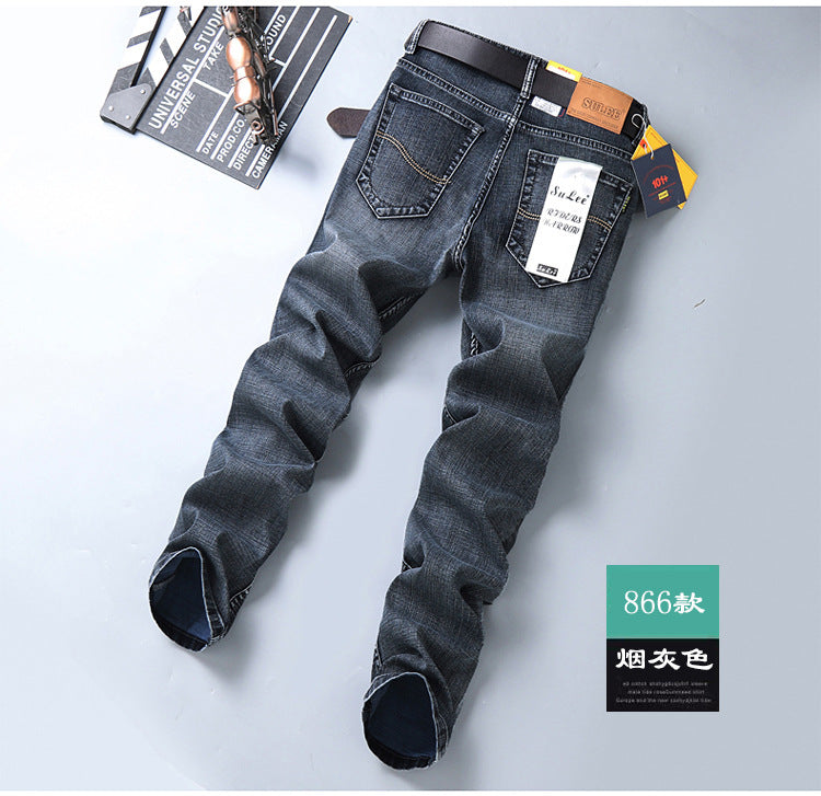 Su Lee Men's Jeans Spring and Summer New Straight Loose Business Elastic Versatile Long Pants Men's Cross-Border Men's Pants