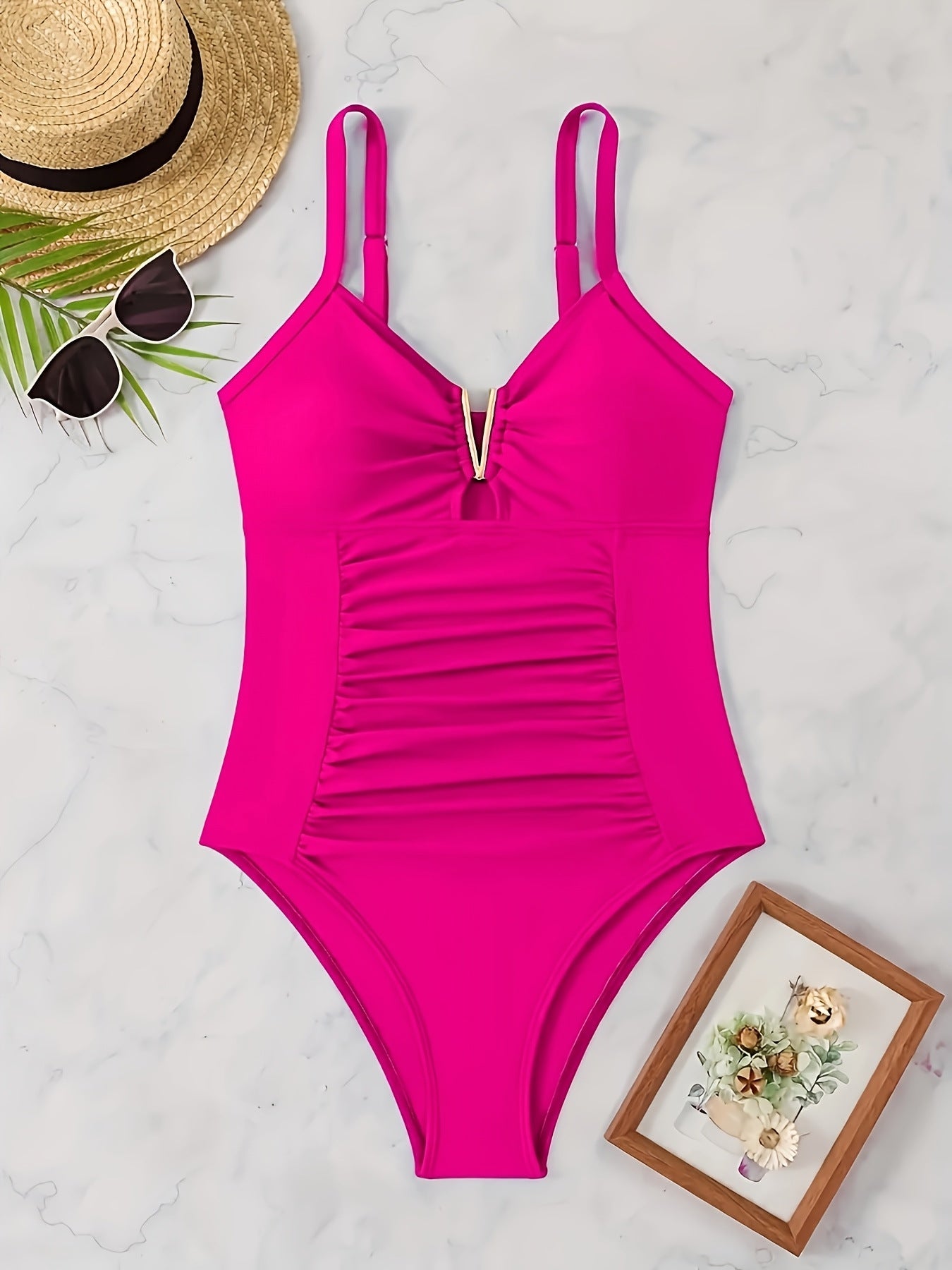 European and American Style Sexy Strapless One-Piece Swimsuit for Women, Slimming Bikini, Amazon Cross-Border Swimsuit, Conservative Swimsuit for Women