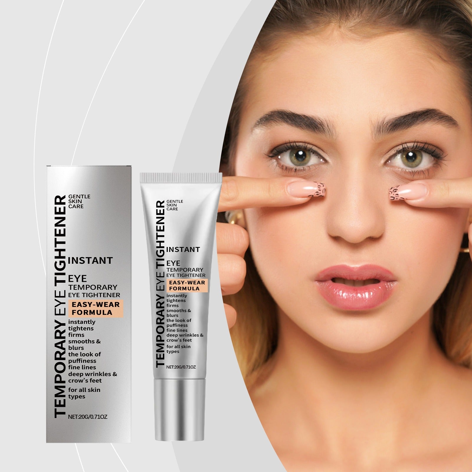 Instant Firm Eye Cream Instant Under Eye Tightening & Depuffing Cream, Help Smooth Fine Lines & Reduce Puffiness Dark Circle