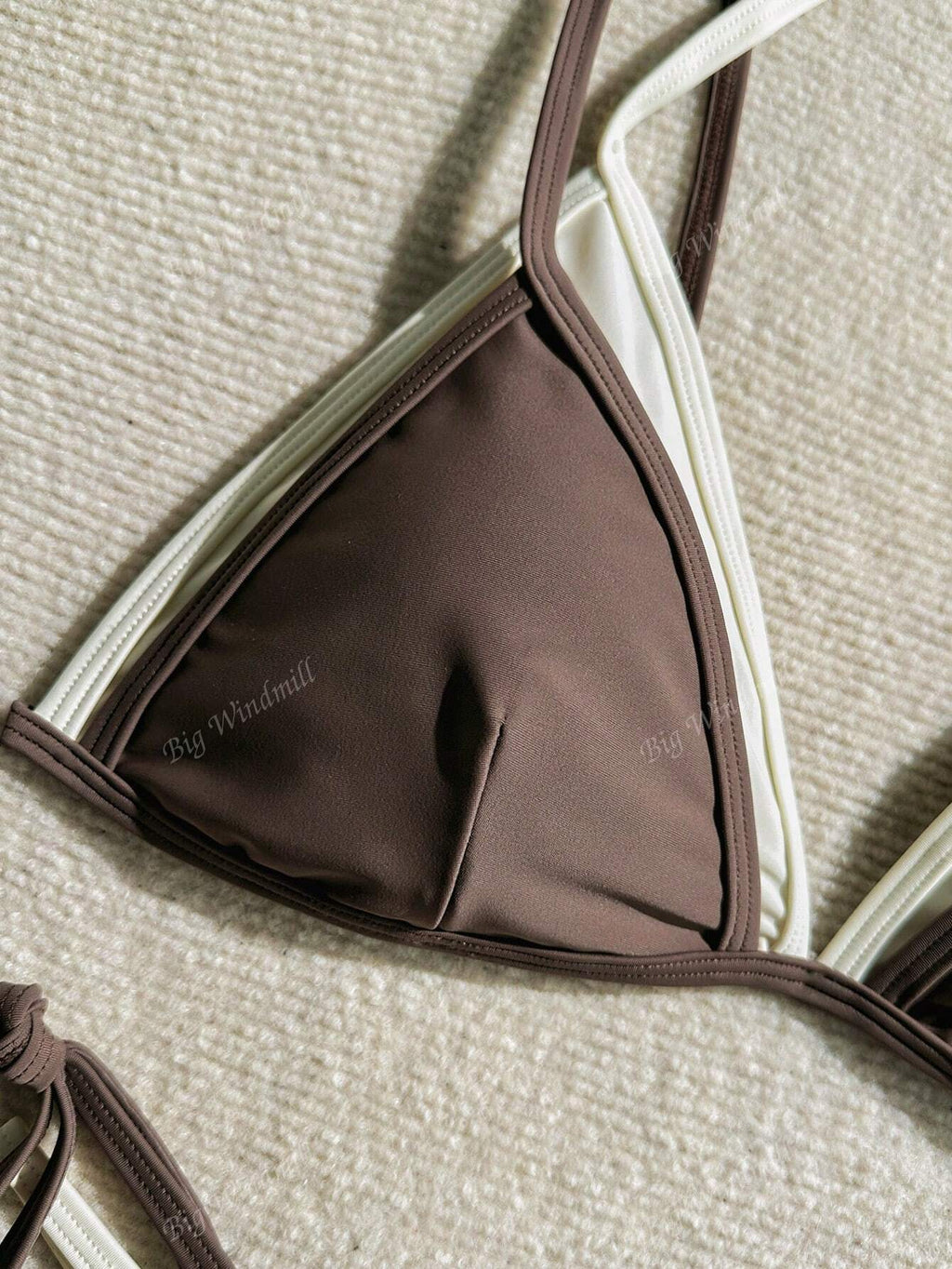 European and American Export Cross-Border Double-Layer 2-Piece Set of Contrasting Color Split Three-Point Bikini Adjustable Swimsuit Women's Swimsuit