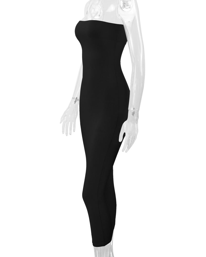 2026 European and American Cross-Border Autumn and Winter Dresses for Women  Sexy Backless Bodycon Dress
