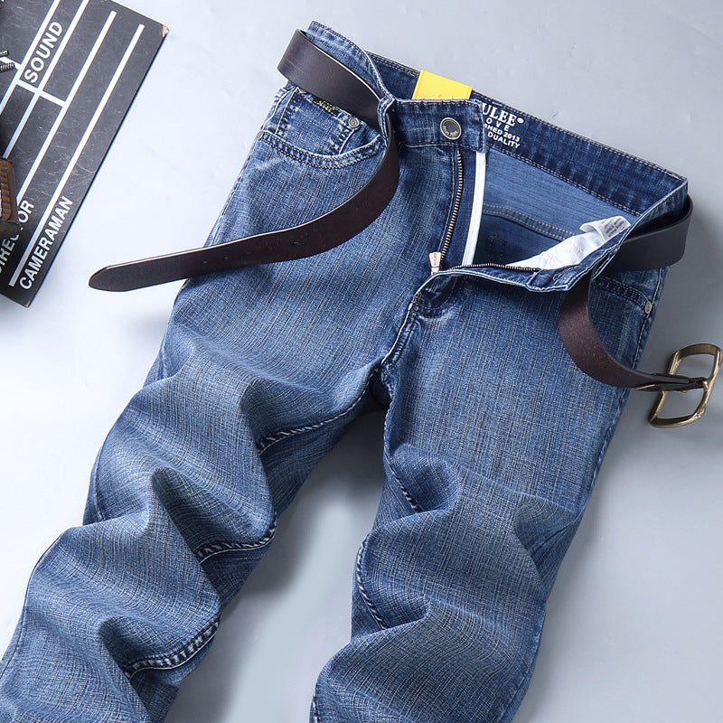 Su Lee Men's Jeans Spring and Summer New Straight Loose Business Elastic Versatile Long Pants Men's Cross-Border Men's Pants