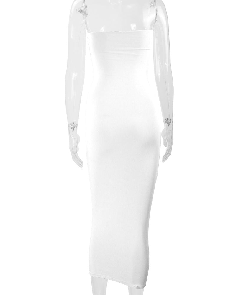 2026 European and American Cross-Border Autumn and Winter Dresses for Women  Sexy Backless Bodycon Dress