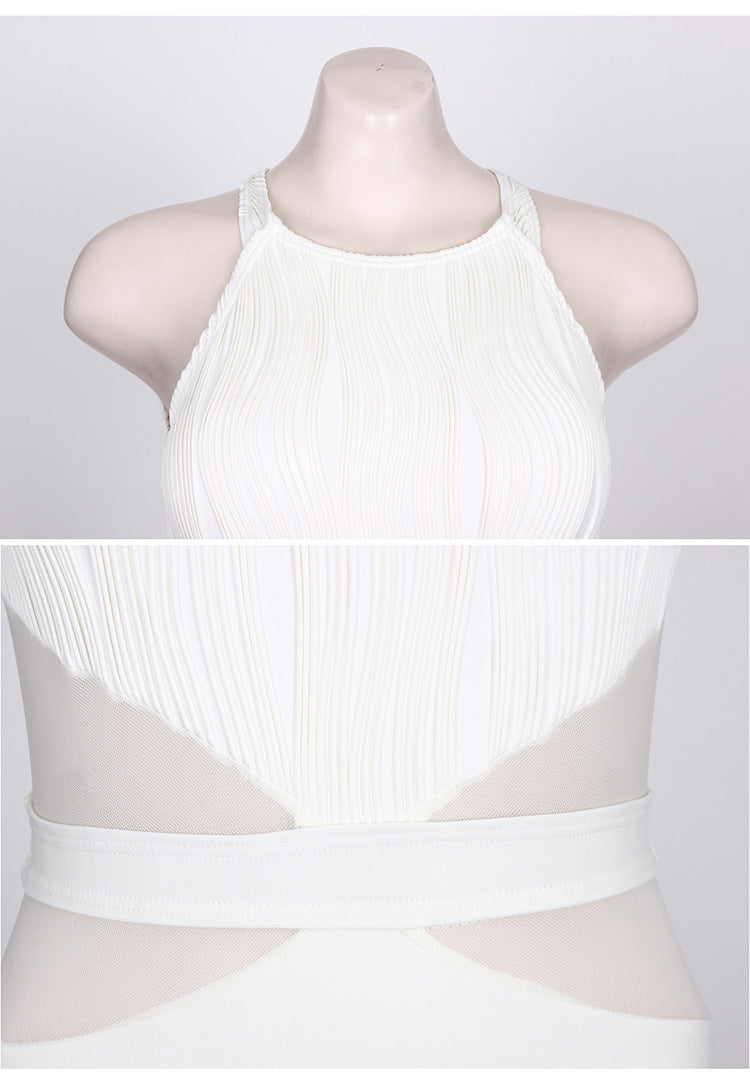 Swimsuit Women's Summer South Korea New Sexy Consecusive Small Chest Gathering Belly Covering Slimming Hot Spring Vacation Swimsuit