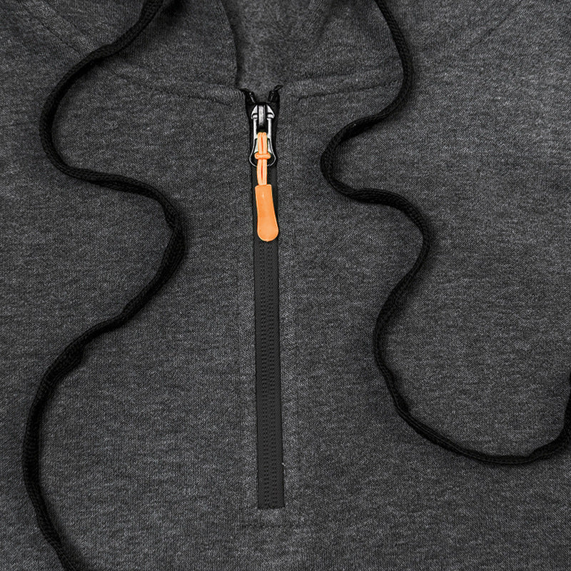 Cross-border Autumn and Winter Sports Sweater suit Men's Multi-pocket Zipper Hoodie Sportswear suit Sweater Light Plate