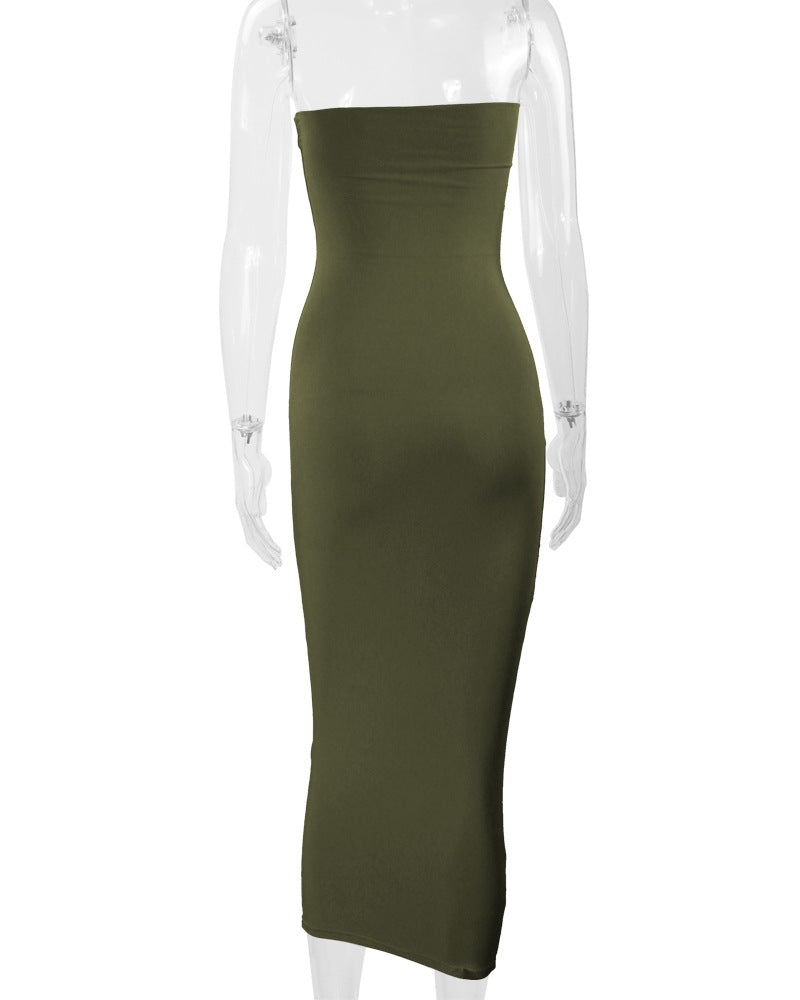 2026 European and American Cross-Border Autumn and Winter Dresses for Women  Sexy Backless Bodycon Dress