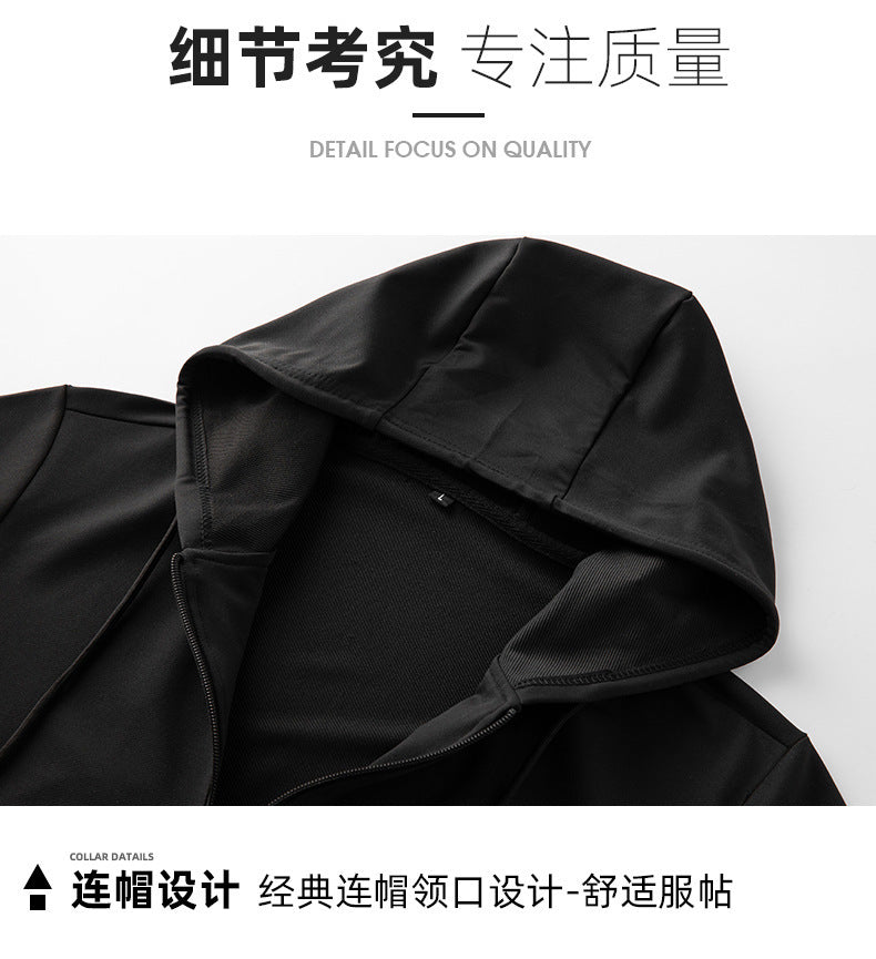 New men's suit spring and autumn hooded long sleeve plus size two suit leisure running sportswear