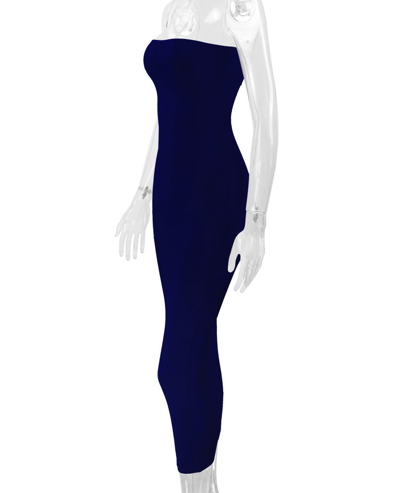 2026 European and American Cross-Border Autumn and Winter Dresses for Women  Sexy Backless Bodycon Dress