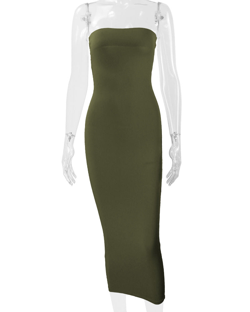 2026 European and American Cross-Border Autumn and Winter Dresses for Women  Sexy Backless Bodycon Dress