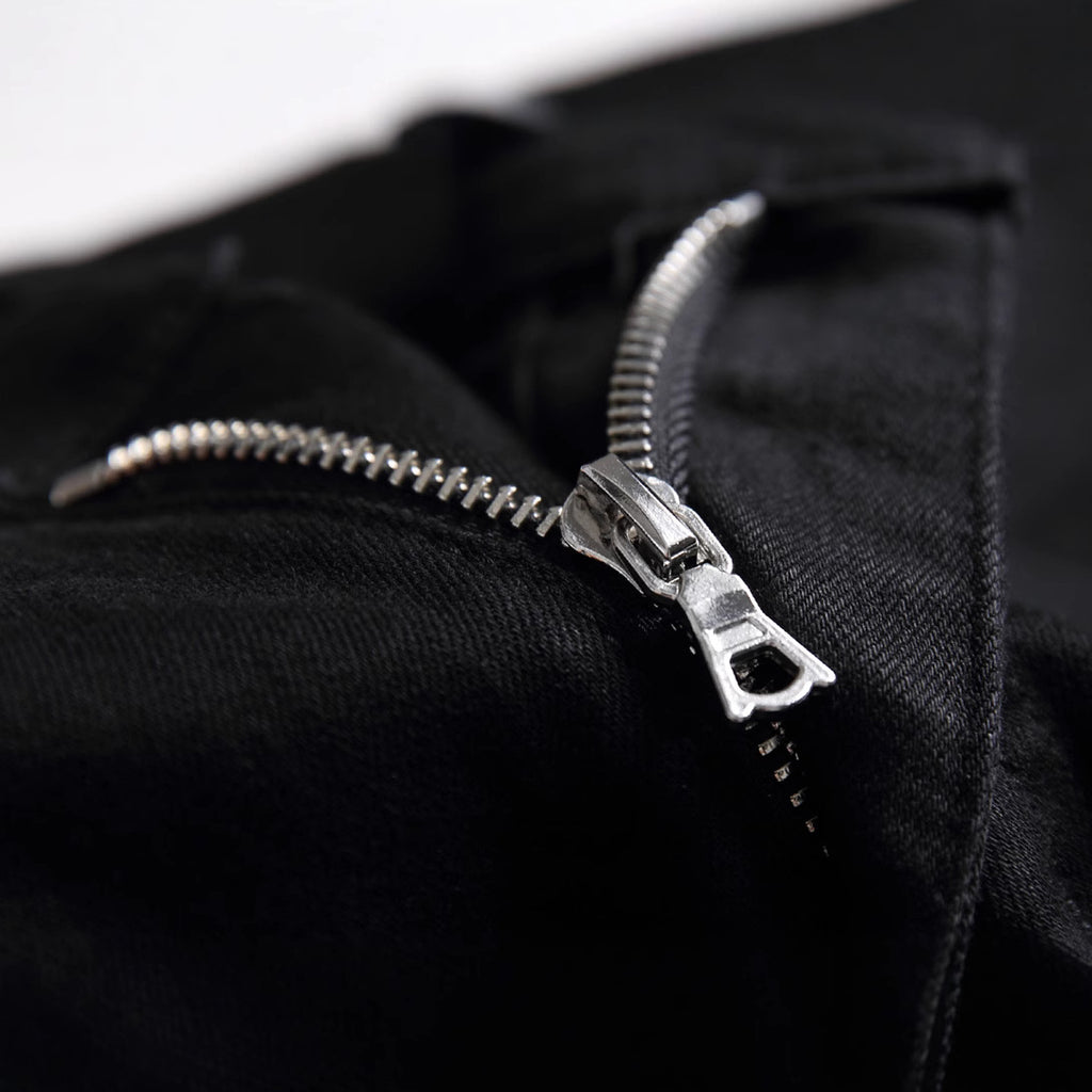 2020 Foreign Trade New Men's Clothing Slim Ripped Straight-Leg Jeans Black Casual Fashion Long Jeans Wholesale