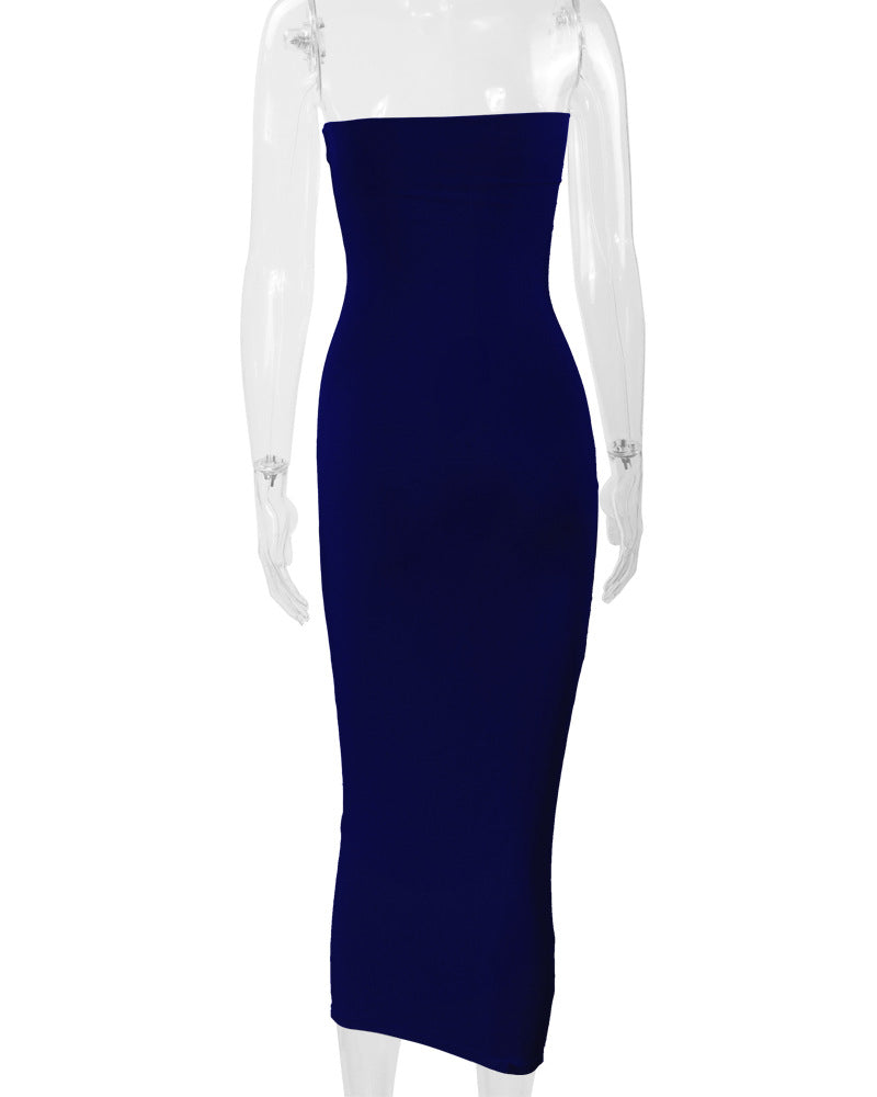 2026 European and American Cross-Border Autumn and Winter Dresses for Women  Sexy Backless Bodycon Dress