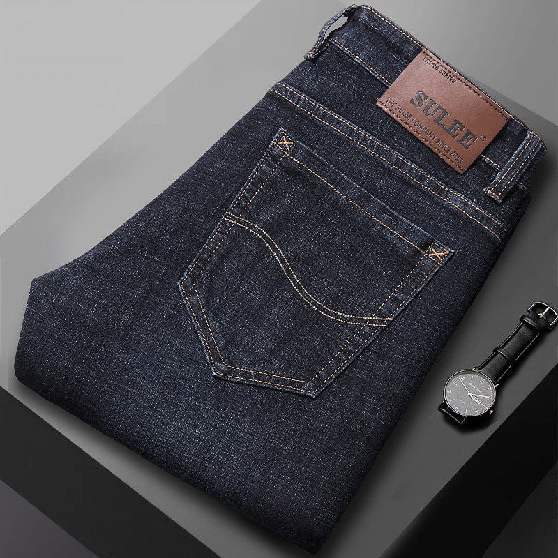Su Lee Men's Jeans Spring and Summer New Straight Loose Business Elastic Versatile Long Pants Men's Cross-Border Men's Pants
