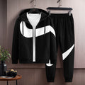 2024 Spring and Autumn Men's Sportswear Casual Suit Men's Hooded Cardigan Sportswear Running Suit Two-Piece Set for Boys