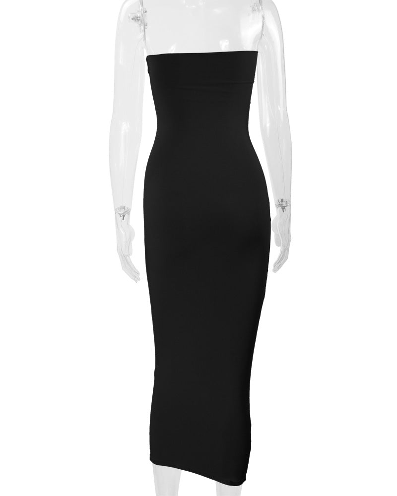 2026 European and American Cross-Border Autumn and Winter Dresses for Women  Sexy Backless Bodycon Dress