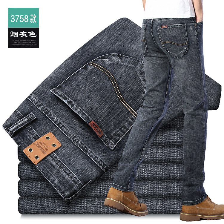 Su Lee Men's Jeans Spring and Summer New Straight Loose Business Elastic Versatile Long Pants Men's Cross-Border Men's Pants