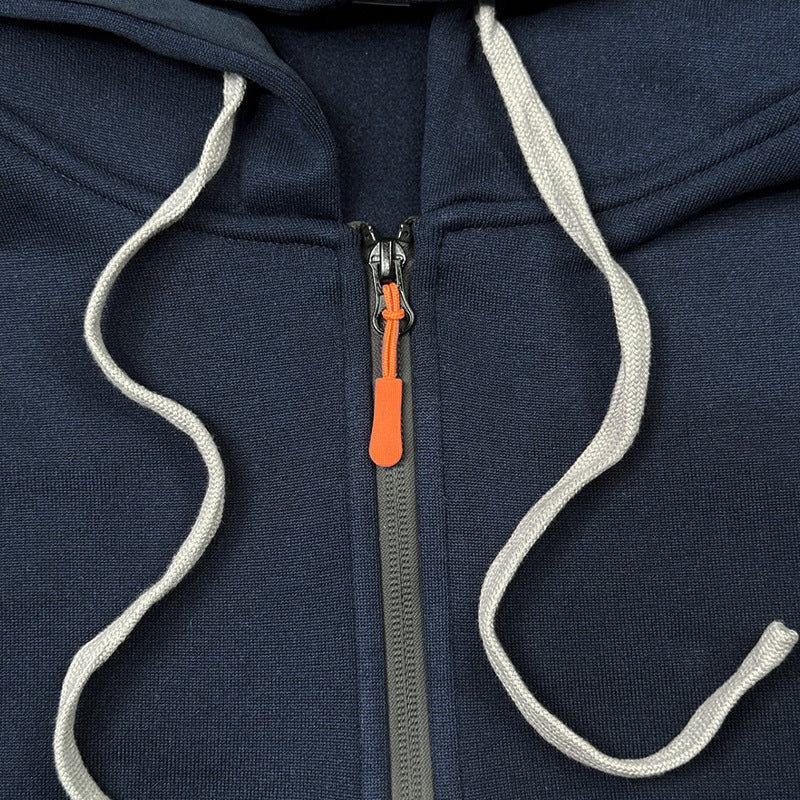 Cross-border Autumn and Winter Sports Sweater suit Men's Multi-pocket Zipper Hoodie Sportswear suit Sweater Light Plate