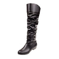 Autumn and Winter New Knee High Boots Women Designer Heel High Black Boots Women's Leather Boots Plus Size 35-43 Botas De Mujer