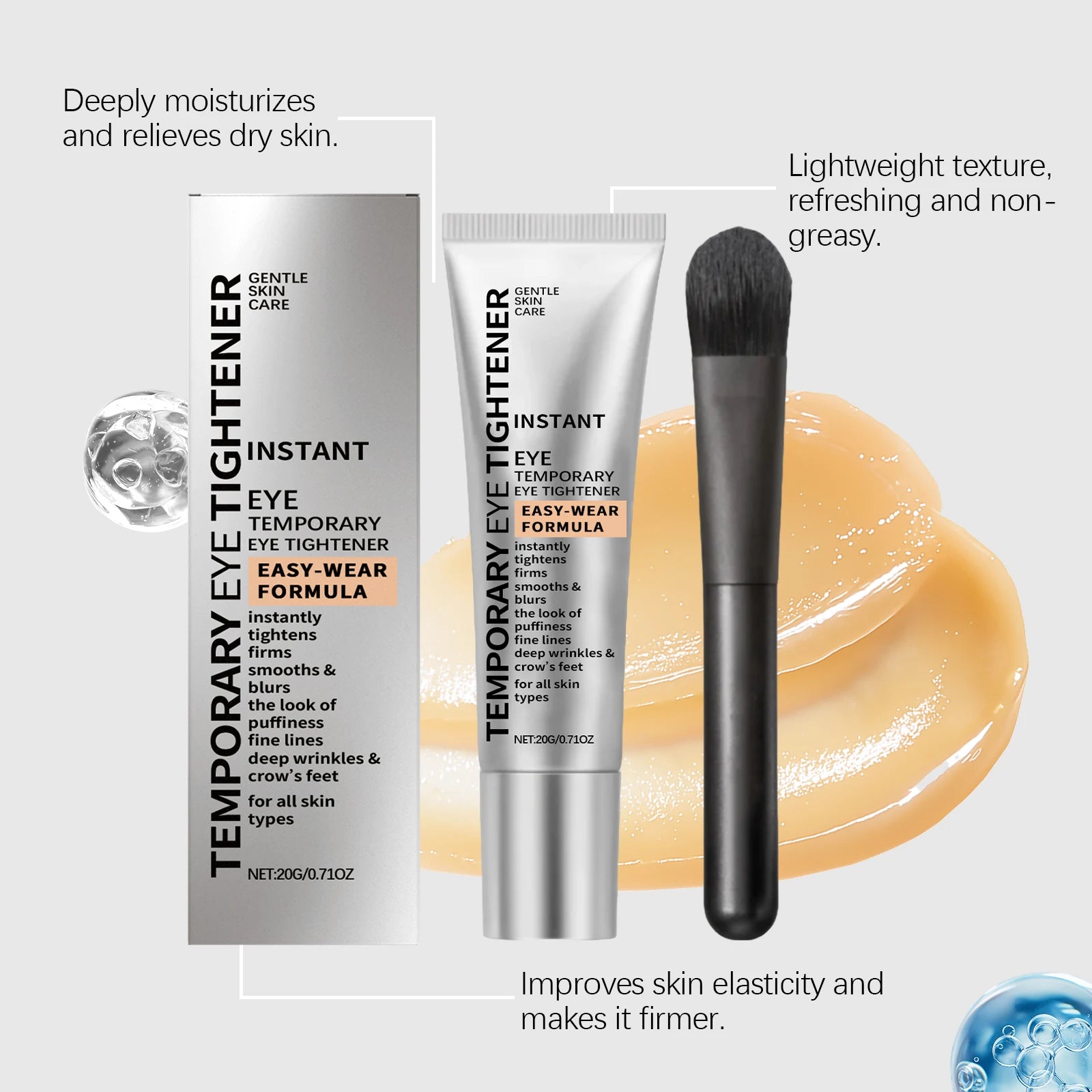 Instant Firm Eye Cream Instant Under Eye Tightening & Depuffing Cream, Helps Smooth Fine Lines & Reduce Puffiness Dark Circles