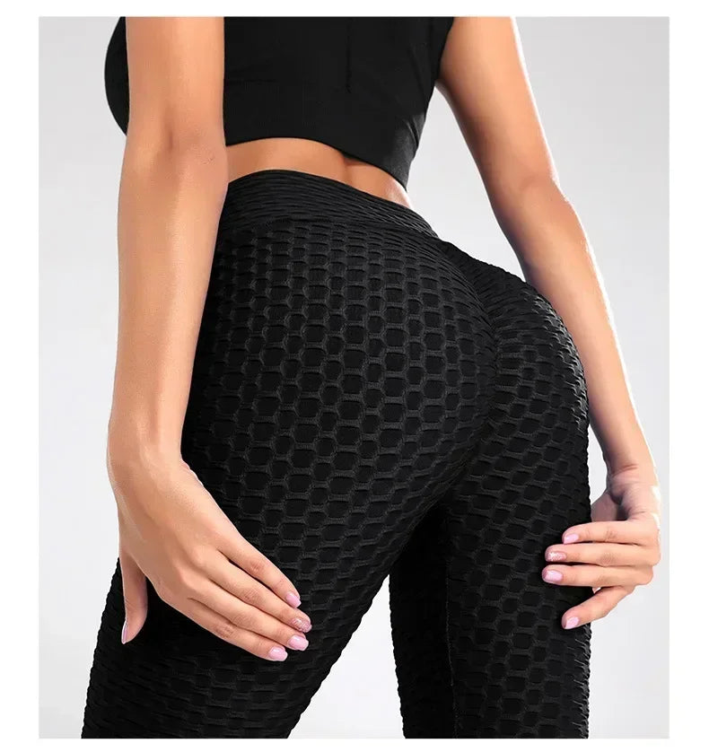 Women's Compression Leggings High Waisted Yoga Pants for Running Fitness Workout Non Slip Tummy Control Athletic Pants with