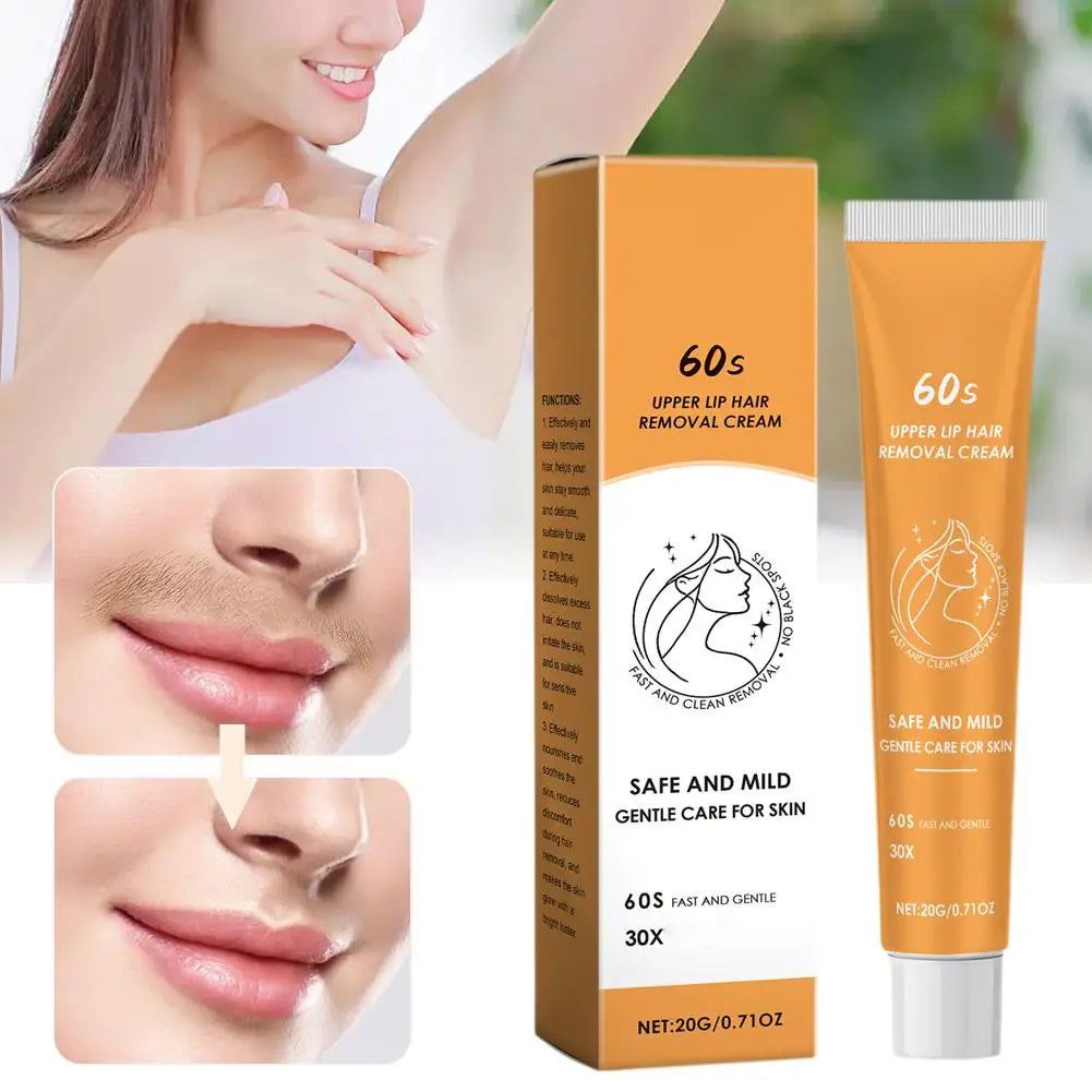 Lip Hair Remover For Men Women Painless Gentle Facial Lip Hair Removal Cream Moisturizing Gel Epilation Skin Care 20g/100g