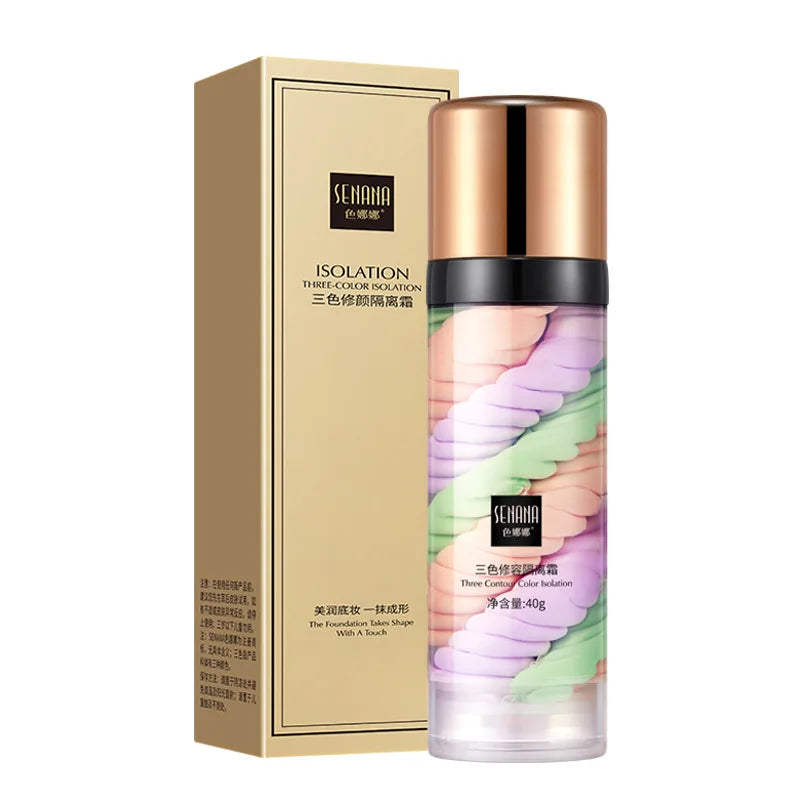 40G/Bottle Three-Color Isolation Cream, Facial Isolation Concealer Cream, Base Makeup Lotion, Breathable Brightening Cream, Bb Cream, Lightweight